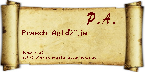 Prasch Aglája névjegykártya